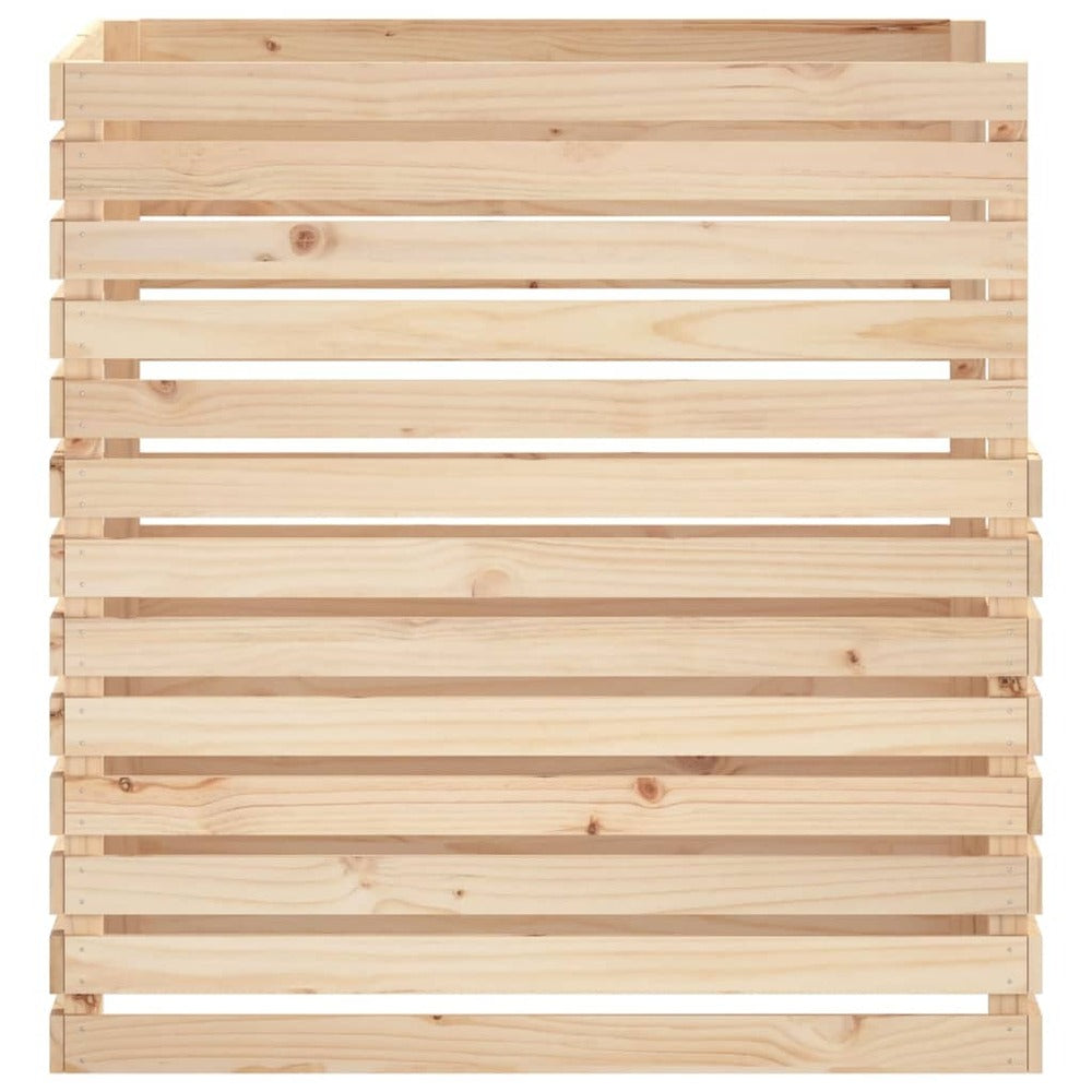 VIDAXL Composteur 100x100x102 Cm Bois Massif De Pin