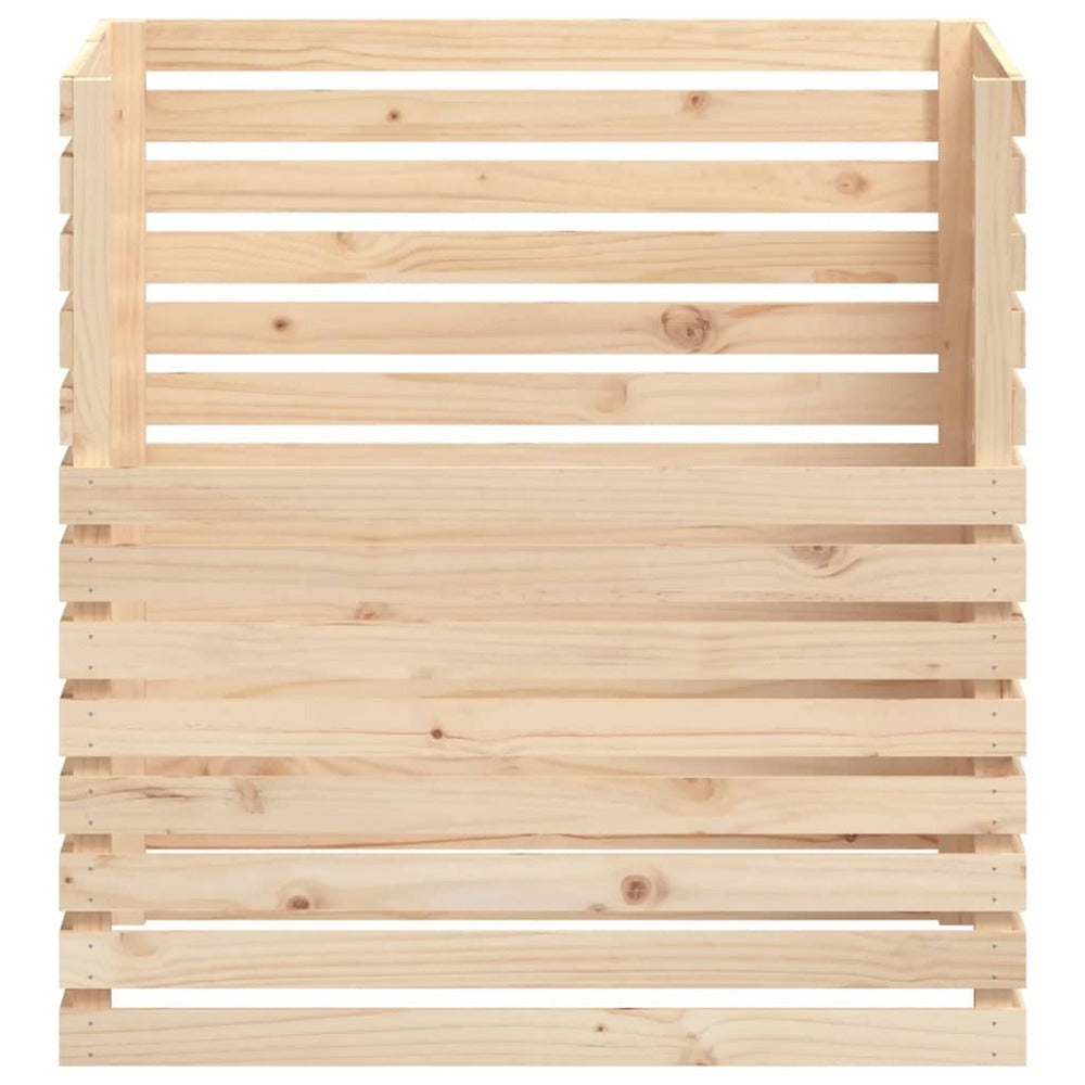 VIDAXL Composteur 100x100x102 Cm Bois Massif De Pin