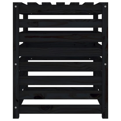 VIDAXL Composteur Noir 63,5x63,5x77,5 Cm Bois Massif De Pin