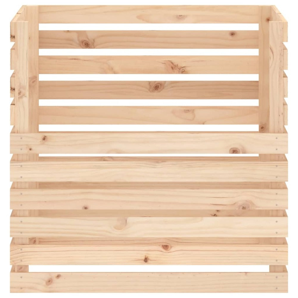 VIDAXL Composteur 80x80x78 Cm Bois Massif De Pin