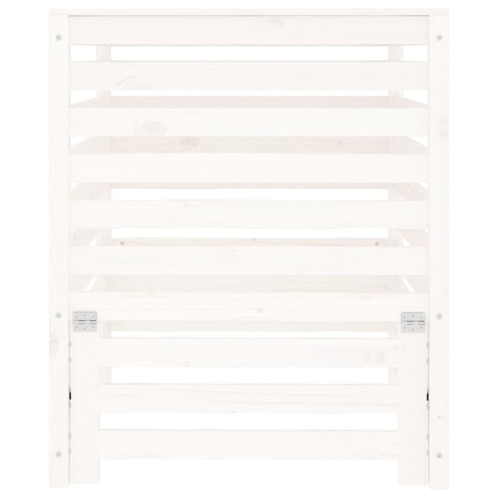 VIDAXL Composteur Blanc 82,5x82,5x99,5 Cm Bois Massif De Pin