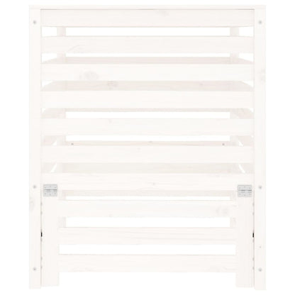 VIDAXL Composteur Blanc 82,5x82,5x99,5 Cm Bois Massif De Pin
