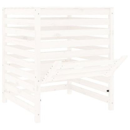 VIDAXL Composteur Blanc 82,5x82,5x99,5 Cm Bois Massif De Pin