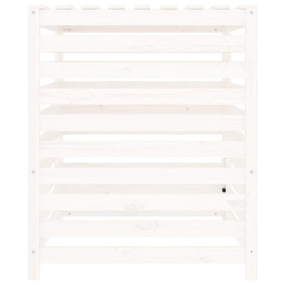 VIDAXL Composteur Blanc 82,5x82,5x99,5 Cm Bois Massif De Pin