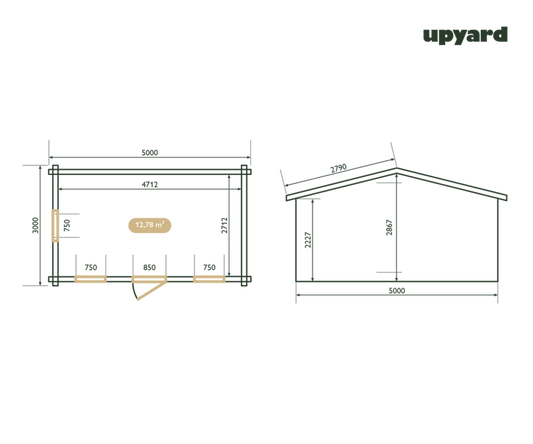  Maison De Jardin Malbec | 500x300 Cm | Certifié Pefc