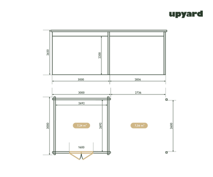  Maison De Jardin Grenache | 600x300 Cm | Certifié Pefc