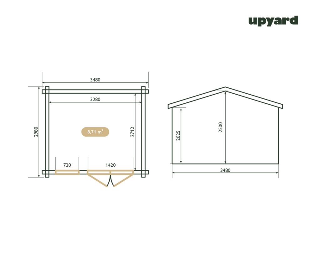  Maison De Jardin Syrah | 350x300 Cm | Certifié Pefc