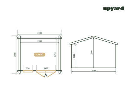  Maison De Jardin Syrah | 350x300 Cm | Certifié Pefc