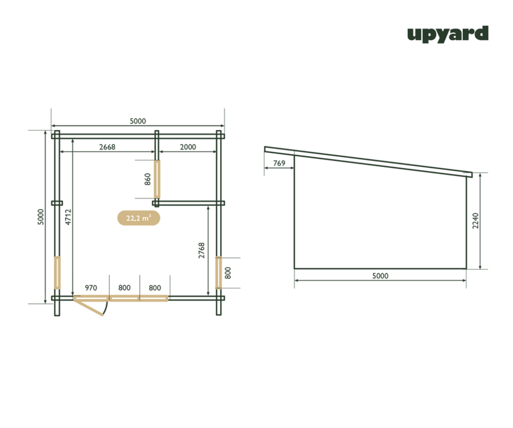  Maison De Jardin Chardonnay | 500x500 Cm | Certifié Pefc