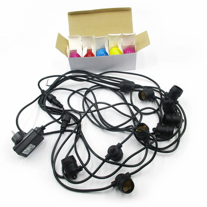  Guirlande Guinguette Plastique Noir 10m