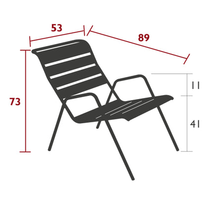  Fauteuil Bas Monceau, Carbone