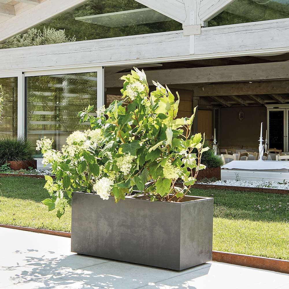  Pot Rectangle Millenium En Plastique Anthracite L.79 X P.39,5 X H.39cm