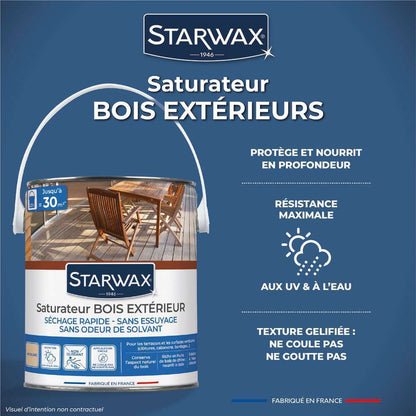  Saturateur Incolore Aqueux Pour Bois En Conditions Extrêmes 2,5L