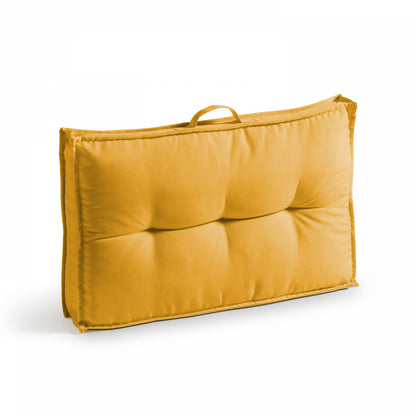  Coussin Palette Dossier Polyester Jaune 60 X 40 X 12 Cm