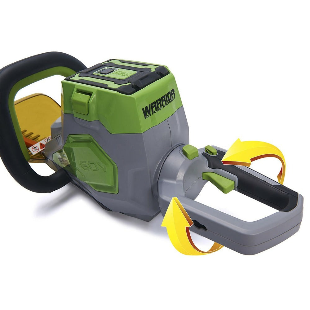  Taille-haies Brushless Batterie Lithium 60v 2.5 Ah Lame 61 Cm + Chargeur Warrior