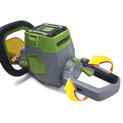  Taille-haies Brushless Batterie Lithium 60v 2.5 Ah Lame 61 Cm + Chargeur Warrior