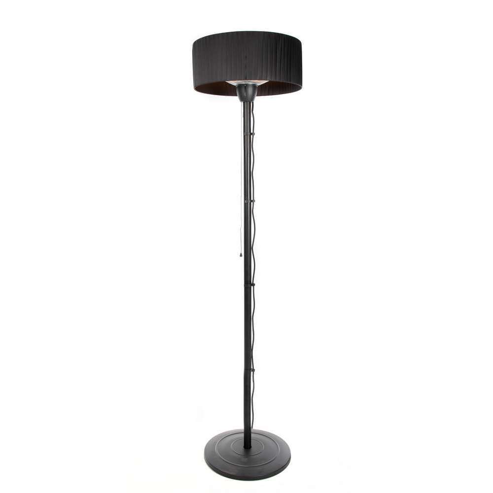  Chauffage D'extérieur Sur Pied En Aluminium Noir - H 195 X D.50 Cm