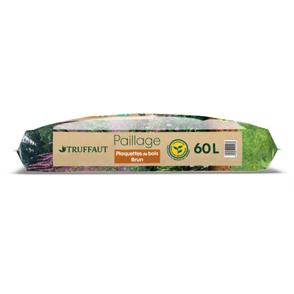  Paillage De Plaquettes De Bois Brunes - Sac De 60 Litres