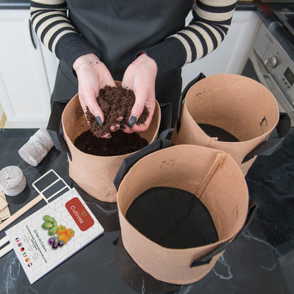 Cultivea Kit Sacs De Culture Prêt à Pousser - Concombre, Tomate, Poivron