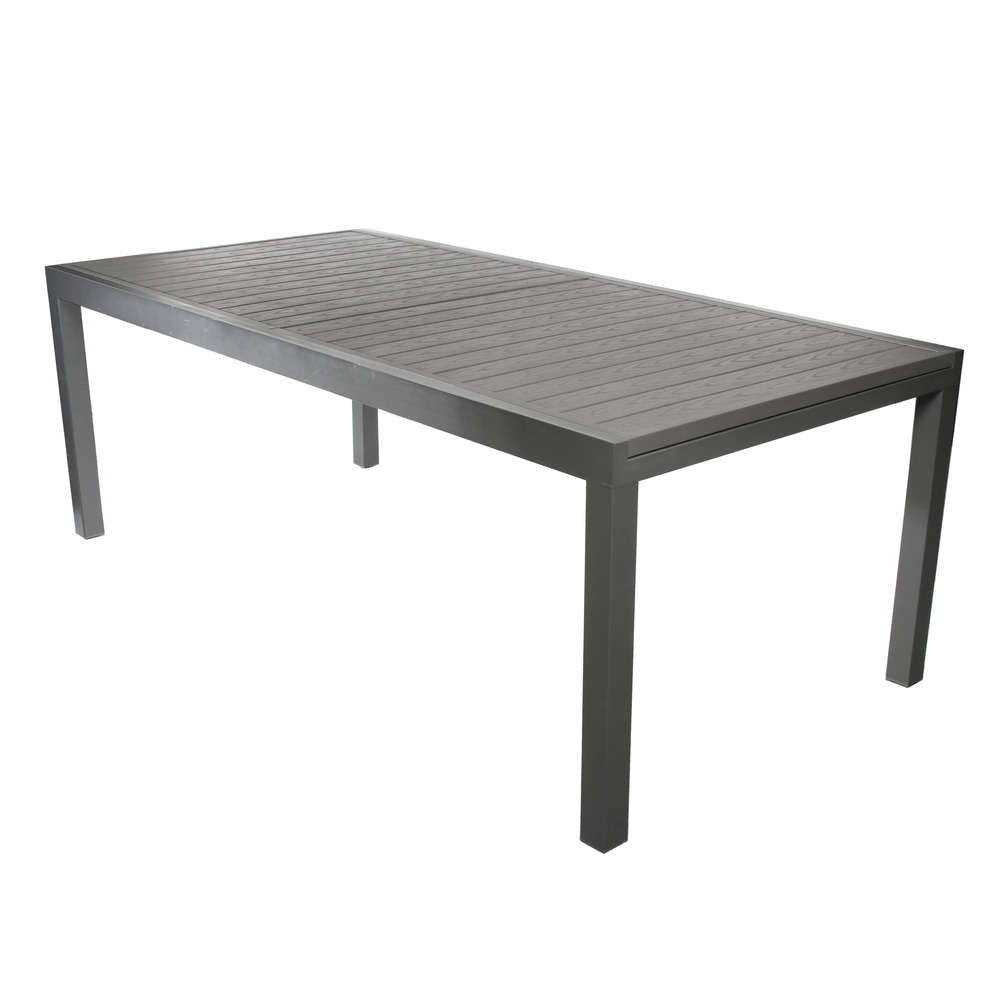  Table De Jardin GAIA Grise En Aluminium - 308x100x76 Cm