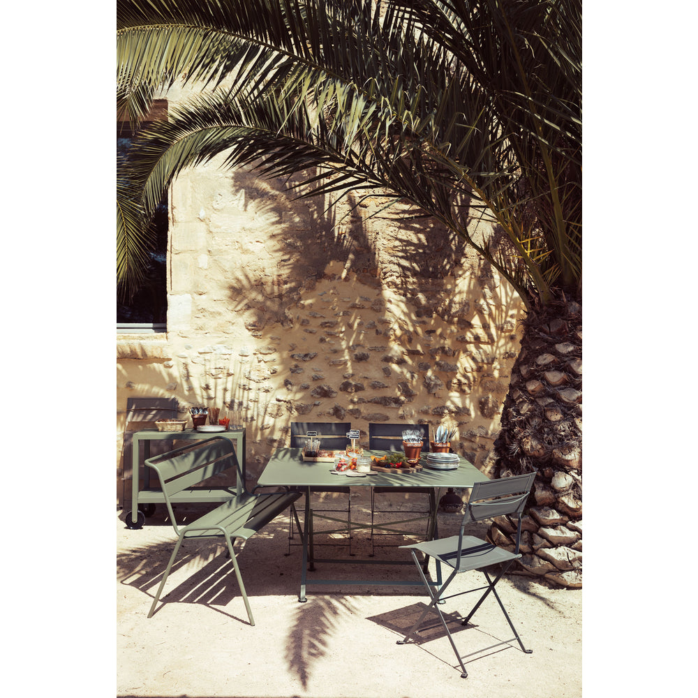  Table De Jardin Pliante Cargo En Acier Vert Cactus - 128x90 Cm