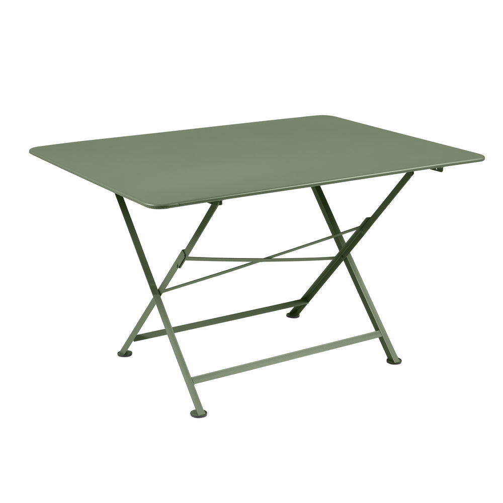  Table De Jardin Pliante Cargo En Acier Vert Cactus - 128x90 Cm