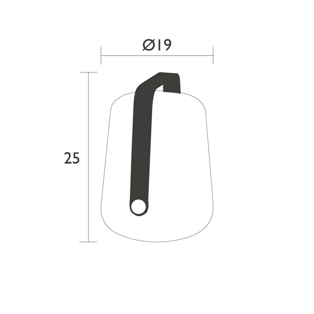  Lampe Nomade Balad En Plastique Vert Cactus - H.25xD.19 Cm