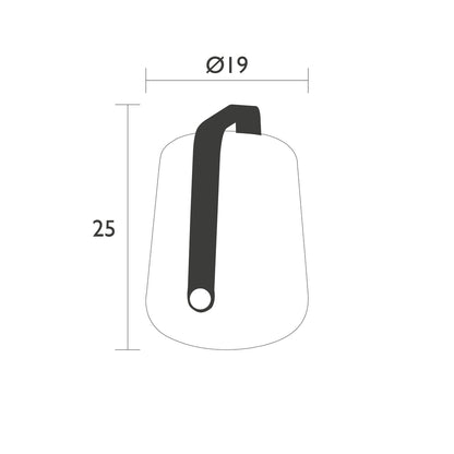  Lampe Nomade Balad En Plastique Vert Cactus - H.25xD.19 Cm