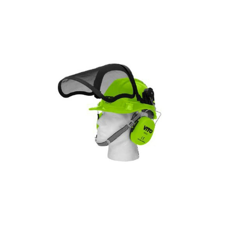  Tronçonneuse Thermique 52cc Lame 50 Cm Greencat + Casque De Protection Complet