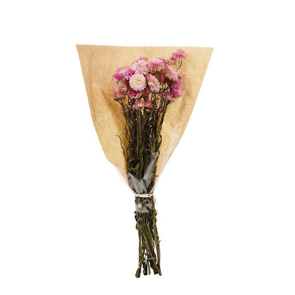  Bouquet De Fleurs Séchées Helichrysum Rose