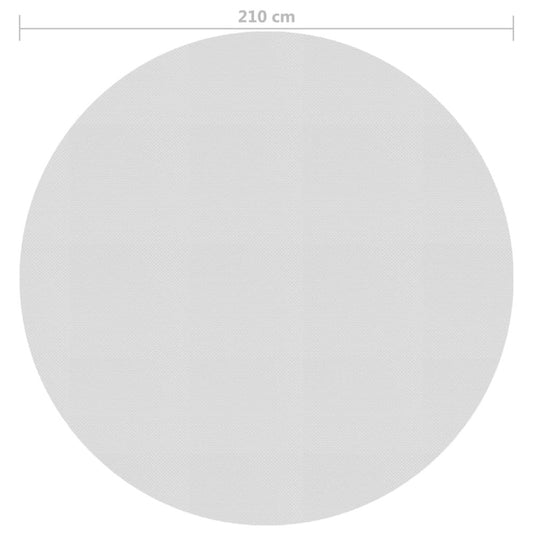 VIDAXL Film Solaire De Piscine Flottant Pe 210 Cm Gris