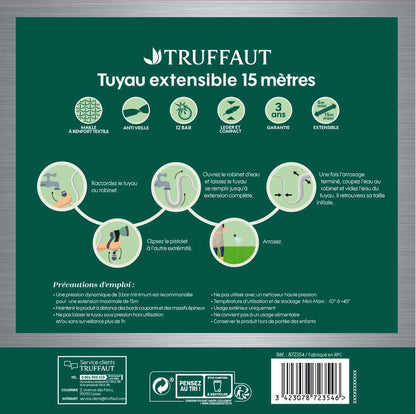  Tuyau D'arrosage Extensible 15m