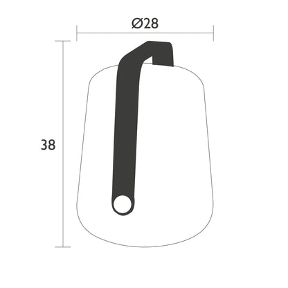  Lampe Balad H38 Bleu Acapulco
