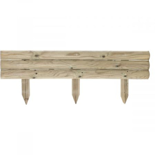  Bordure Droite - Retenue De Terre Traverse En Bois - 110xH.40 Cm