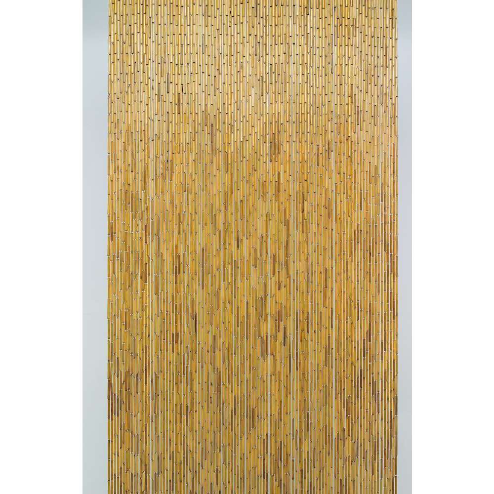  Rideau De Porte Avec Bâtonnets En Bois Vernis - 90x200 Cm