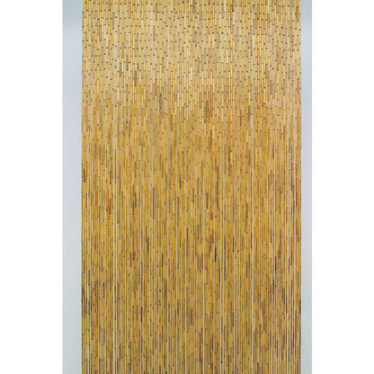  Rideau De Porte Avec Bâtonnets En Bois Vernis - 90x200 Cm