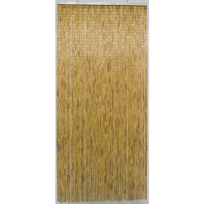 Rideau De Porte Avec Bâtonnets En Bois Vernis - 90x200 Cm