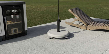  Pied Parasol HALTER Béton Moulé Anthracite 30 Kg Concept Haltère