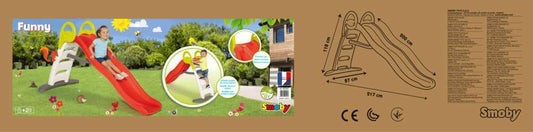 SMOBY Toboggan Funny L 217 X L 87 Cm X H 118 Cm