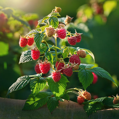  Framboisier - Set De 2 - Rubus Idaeus 'malling Promise' - H50-60cm - ⌀15cm
