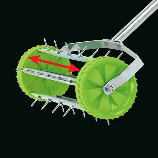  Aérateur De Pelouse à Tambour à Pointes 450 Mm Vert