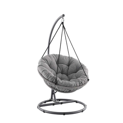  Fauteuil De Jardin Œuf CÉLESTE En Acier Gris - H.196 Cm, D.105 Cm