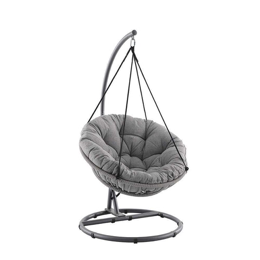  Fauteuil De Jardin Œuf CÉLESTE En Acier Gris - H.196 Cm, D.105 Cm