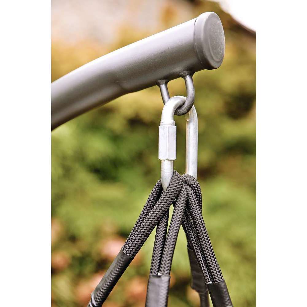  Fauteuil De Jardin Œuf CÉLESTE En Acier Gris - H.196 Cm, D.105 Cm