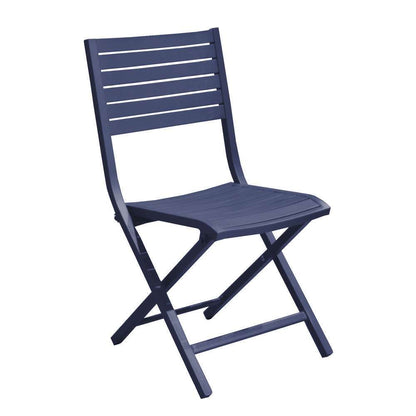  Chaise Pliante LUCCA En Aluminium Bleu - 53x46x87 Cm