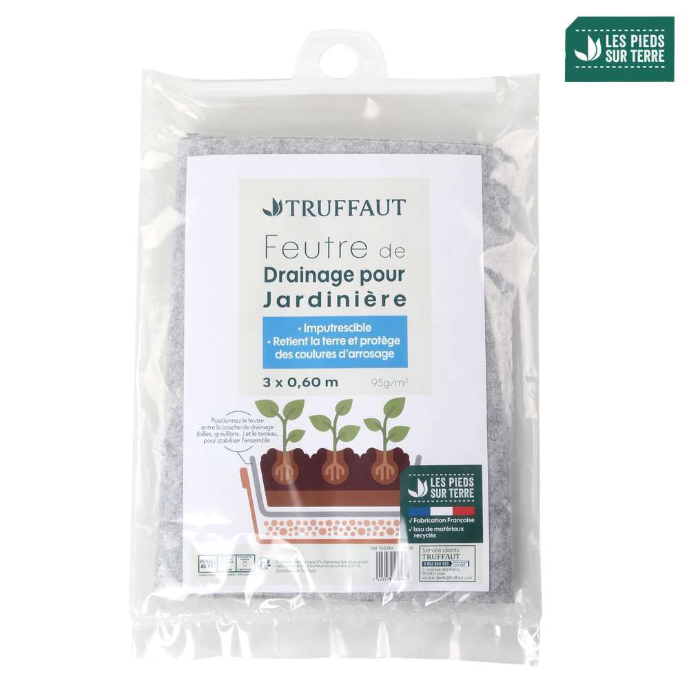  Feutre De Drainage En Sachet 0,6 X 3 M