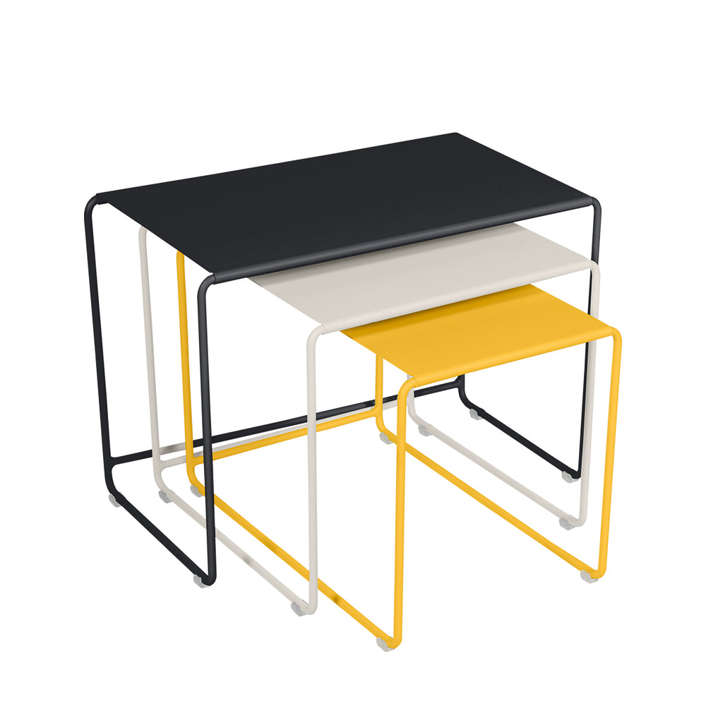  Lot De 3 Tables Gigognes Carbone Argile Miel