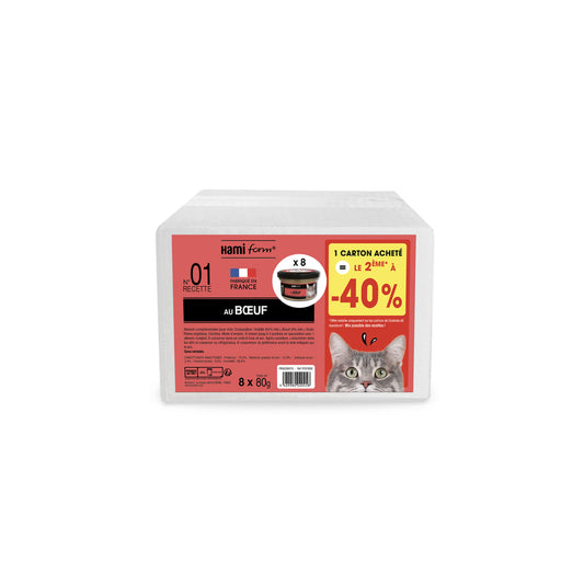  Les Cuisinés Pour Chat Recette N°1 Bœuf 8x80g