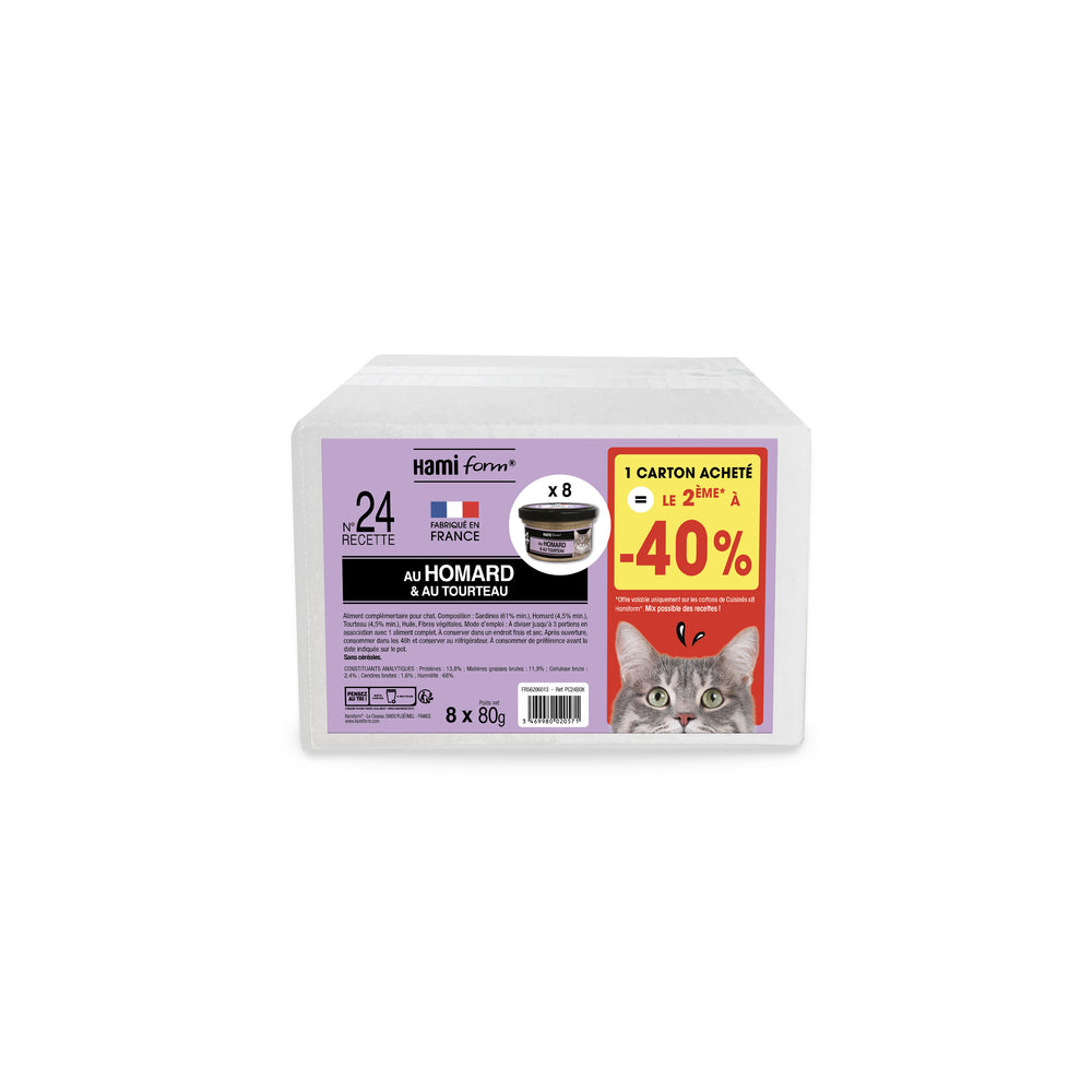  Les Cuisinés Pour Chat Recette N°24 Homard/Tourteau 8x80g