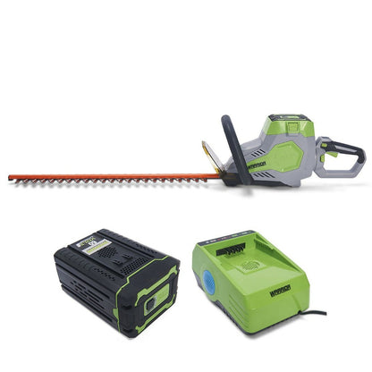  Taille-haies Brushless Batterie Lithium 60v 2.5 Ah Lame 61 Cm + Chargeur Warrior